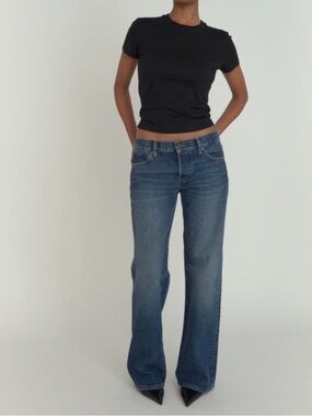 The Gray x FRAME The Pixie Gray Jeans Size 28 Low Rise Wide Leg Flare Tolerate